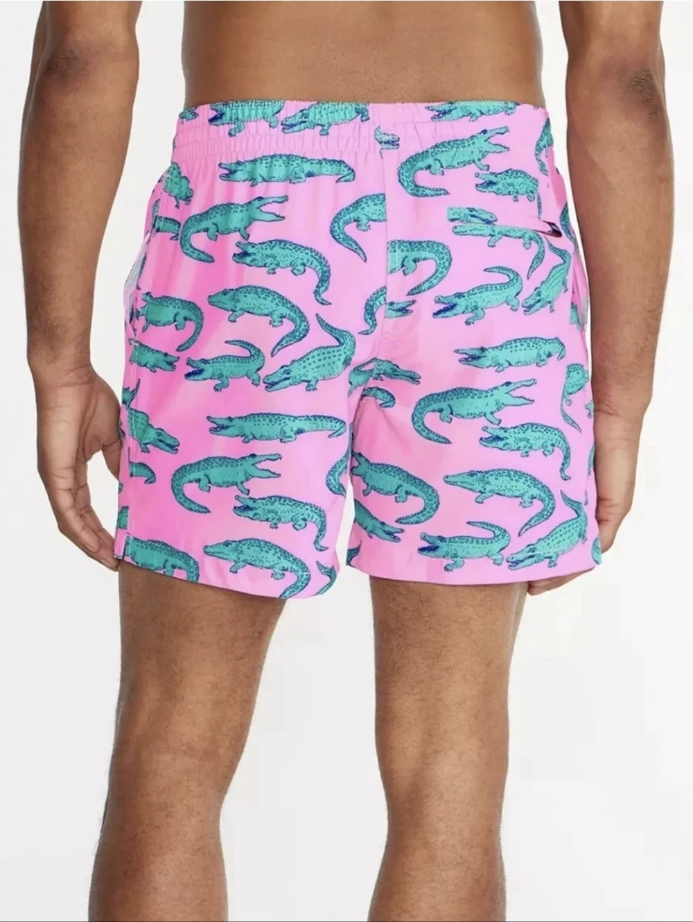 Chubbies The Glades 4-Way Stretch Swim Trunks Pink Alligator Mesh Liner 5.5